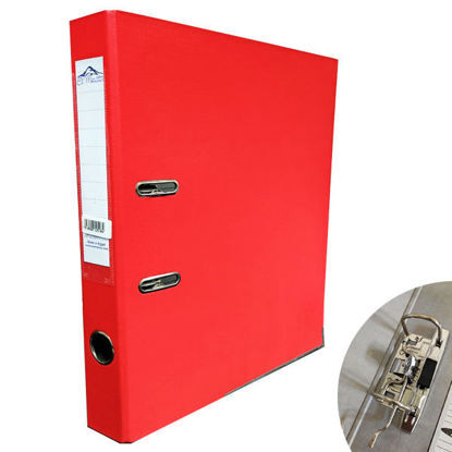 Picture of File Holder (Classer) 4 cm Red Color Flosscap Cardboard Size with Fixed Metal Machine and Card Holder - Bernasos