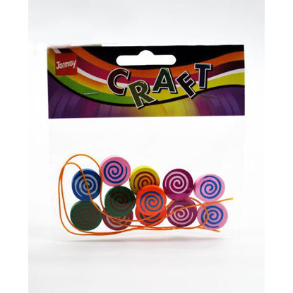 Picture of Colorful Wooden Circle Pieces Set + Rope - Simba