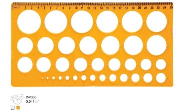 Zeige Details für Kreisvorlagenlineal 36/1 Honigfarbe - Ark Bild von Kreisvorlagenlineal 36/1 Honigfarbe - Ark