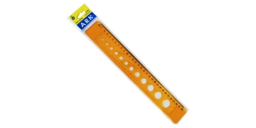 Zeige Details für Kreisvorlagenlineal, Honigfarbe, 30 cm - Ark Bild von Kreisvorlagenlineal, Honigfarbe, 30 cm - Ark