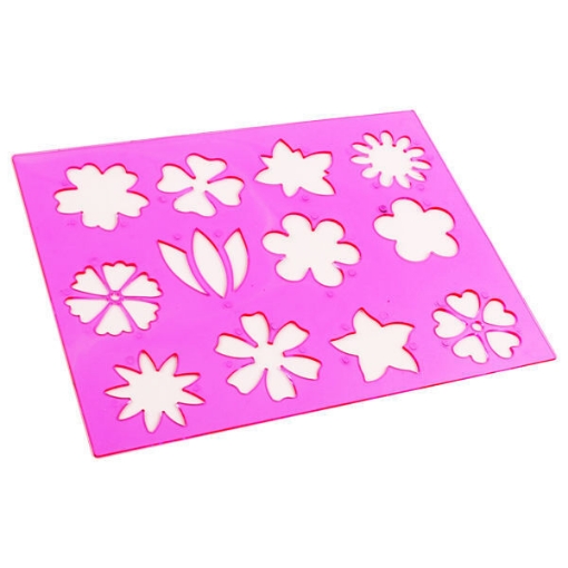 Picture of Flower Stencil Template Pink - Ark 1424