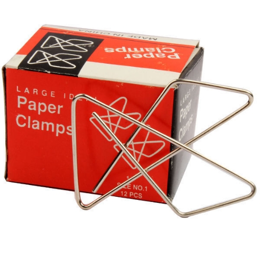 Picture of Box of Large Triangle Binder Clips 12 Pieces No.1