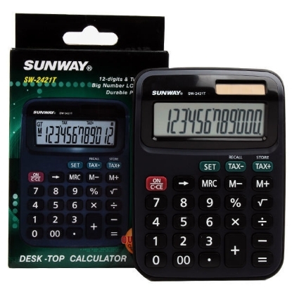 Picture of Calculator desktop 12 digits Sunway model SW2421T