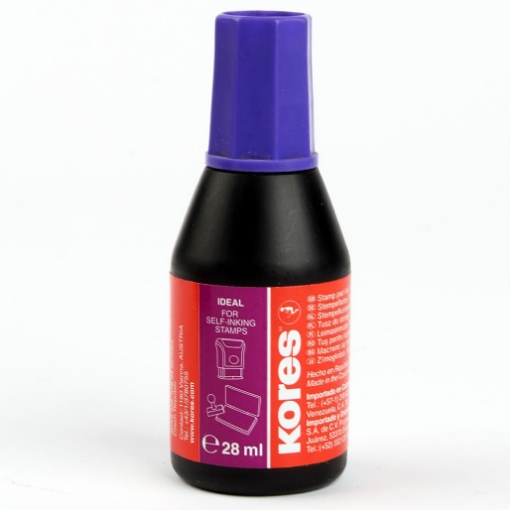 Picture of Stamp Pad ink - purple 28 mm Kores Model 71348