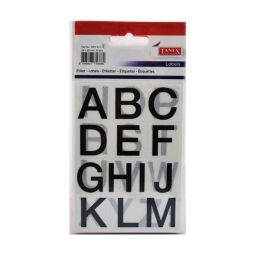 Picture of Self-adhesive English letters sticker13 Pieces on 2 Sheets - Tanix