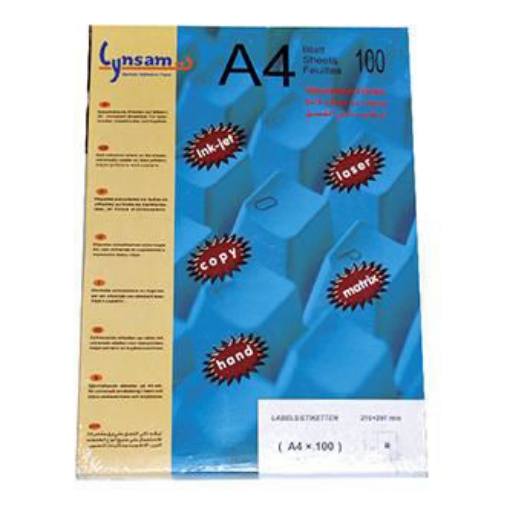 Picture of Computer Labels A4, 16 Labels/Sheet, 105 x 37 mm – Lynsam