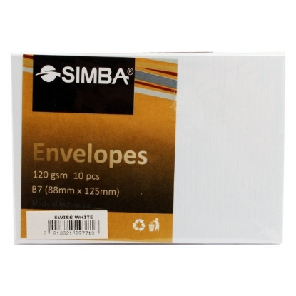 Picture of Self-Adhesive White Envelope 8.8*12.5cm 120g - Simba B7-