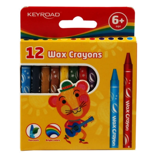 Picture of Crayon colors, 12 color non-toxic, 8 mm, keyroad Model KR971303.