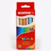 Picture of Crayon Color, Triangular head and cylindrical body 12 colors jumbo size Kores Model 33101