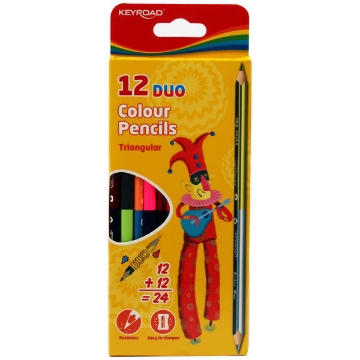 Zeige Details für Holzbleistifte 12 Bleistifte 24 Farben Medizinisches Dreieck Keyroad Modell KR971281 Bild von Holzbleistifte 12 Bleistifte 24 Farben Medizinisches Dreieck Keyroad Modell KR971281