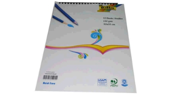 Show details for Sketchbook Wire White 12 Sheets 1/4 Chick 50 x 35 cm 150 gm - Folia. Picture of Sketchbook Wire White 12 Sheets 1/4 Chick 50 x 35 cm 150 gm - Folia.