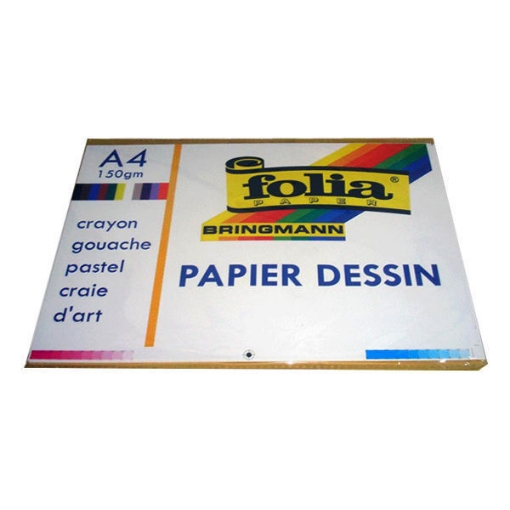Image de Pack de 10 Feuilles de Papier Couleur 150 g Marron A4 - Folia
