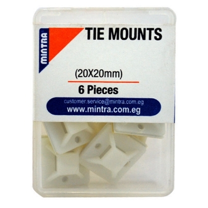 Picture of Adhesive Tie Mounts Box 20 x 20 mm 6 Pieces - Mintra 94468