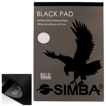 Show details for Sketch Pad 20 Sheets Black Color - Simba Picture of Sketch Pad 20 Sheets Black Color - Simba
