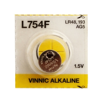 Mostrar detalles de Batería Alcalina 1 Pieza 1.5V LR48,193 AG5 - Vinnic L754F Imagen de Batería Alcalina 1 Pieza 1.5V LR48,193 AG5 - Vinnic L754F