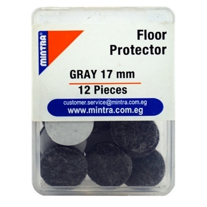 Picture of Round Double Sided Floor Protector 17 mm Grey 12 Pieces - Mintra