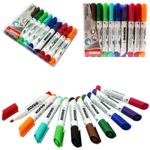 Picture of  WHITEBOARD MARKER SET 10 COLORS KORES Model 20801