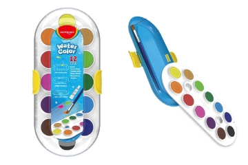 Show details for Watercolor Paint Box 12 Colors + Brush – Keyroad Model KR971829 Picture of Watercolor Paint Box 12 Colors + Brush – Keyroad Model KR971829