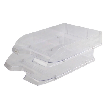 Show details for Document Tray 2 Drawers Transparent Plastic - Mas 827 Picture of Document Tray 2 Drawers Transparent Plastic - Mas 827