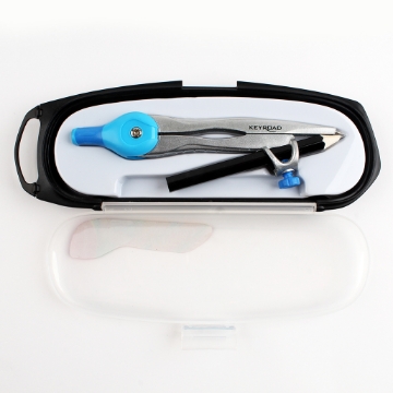 Mostrar detalles de Compás con lápiz en estuche de plástico, Keyroad KR971484. Imagen de Compás con lápiz en estuche de plástico, Keyroad KR971484.
