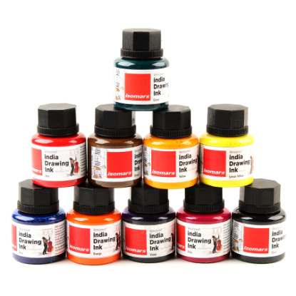 Picture of Set ink Water Resistant 10 Color 35ml Isomars Model WD10