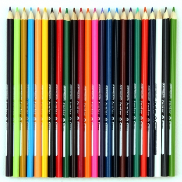 Show details for Wooden pencils, 24 color, with metal box + Sharpener, Keyroad KR972229  Picture of Wooden pencils, 24 color, with metal box + Sharpener, Keyroad KR972229