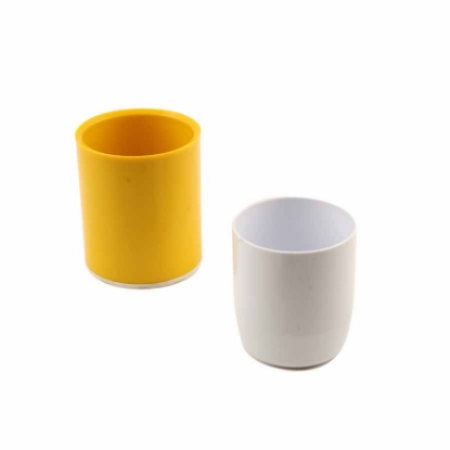 Picture of Round Plastic Pen Holder, yellow - Ark 6663