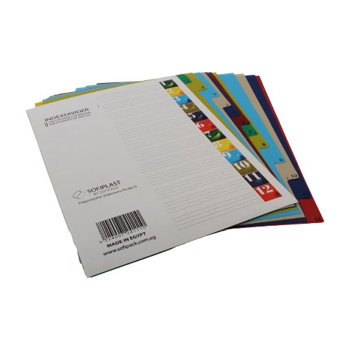 Picture of Plastic Dividers 12 Color - Sofi Plast