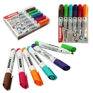 Agrandir l'image de Marqueurs pour tableau blanc SET 6 COULEURS XW2 KORES 20803 Image de Marqueurs pour tableau blanc SET 6 COULEURS XW2 KORES 20803