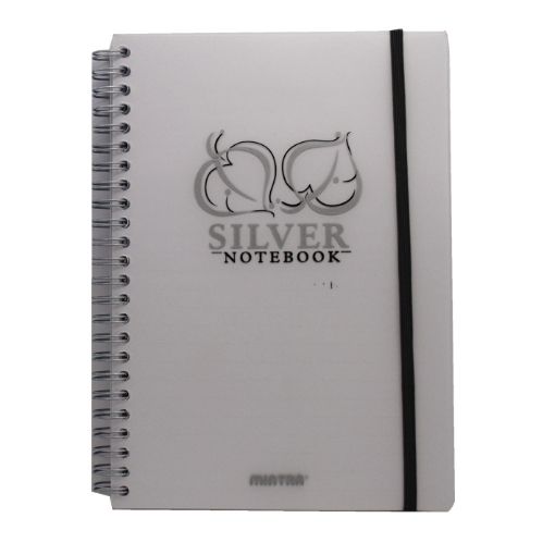 Picture of Wire notebook Gold and silver 80 sheets size A5 