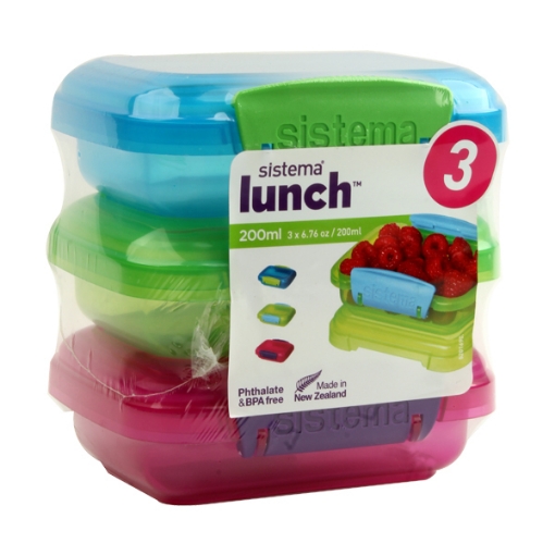 Picture of Lunch Box 3 Pieces 200 ml – Sistema 41524