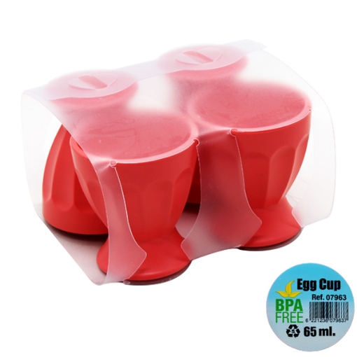 Picture of Plastic Egg Cup 4 Pieces 65ml - Mintra 07963