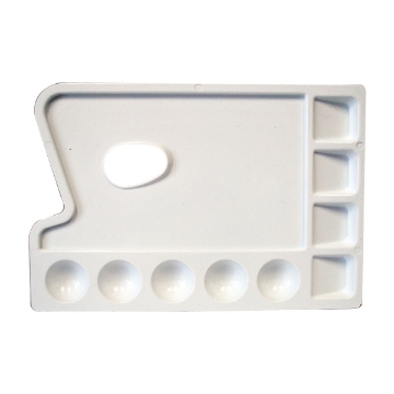Zeige Details für Rechteckige Kunststoff-Farbpalette 9 Löcher - Ark 316 Bild von Rechteckige Kunststoff-Farbpalette 9 Löcher - Ark 316