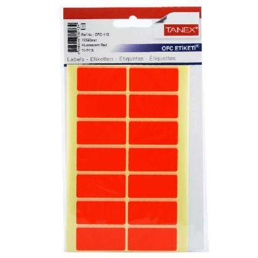 Picture of Round Handwriting Label Orange 5 sheets (40*19 mm) A5/14 Tanex Model OFC113