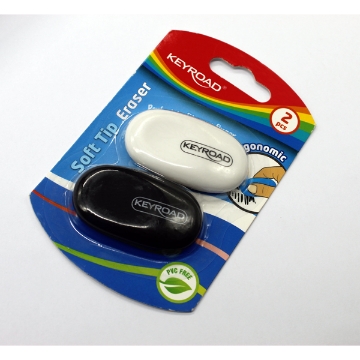 Show details for Soft Tip Eraser 2 Pieces on Card – Keyroad Model KR971240 Picture of Soft Tip Eraser 2 Pieces on Card – Keyroad Model KR971240