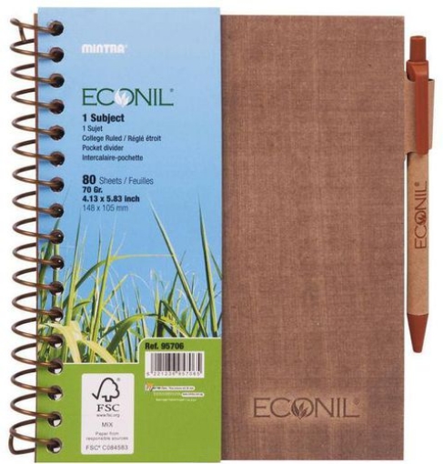 Picture of Wirebound Notebook A6 70 g 80 Sheets - Mintra Iconel