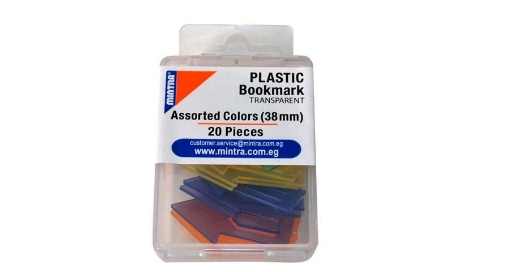 Picture of Mintra Paper Clip Plastic Box - Arrow Shape Fluorescent Color 38mm - Pack of 5 Pins - Model 95884