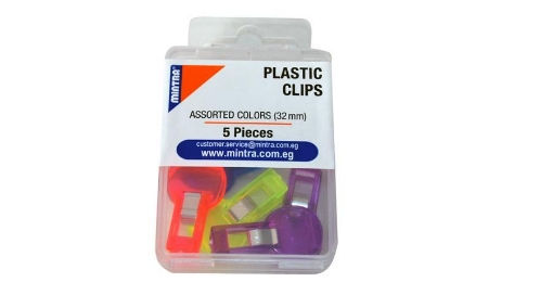 Image de 5 pièces de clips en plastique transparent en forme de flèche 38 mm - Mintra 95885