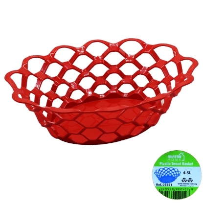 Picture of Large Plastic Bread Plate 4.5 Liters Red - Mintra