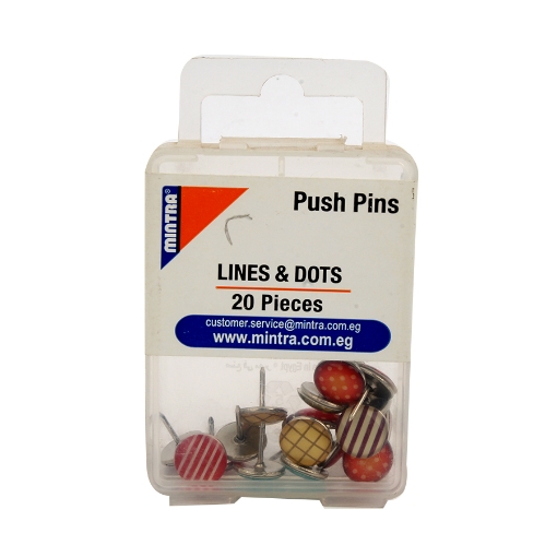 Picture of Push Pins for Board 20 pcs (LINES&DOTS) Mintra Model 95481