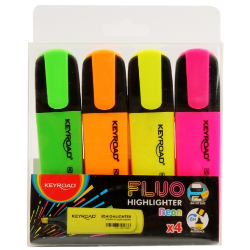 Image de Set de 4 Surligneurs Keyroad Modèle KR972163