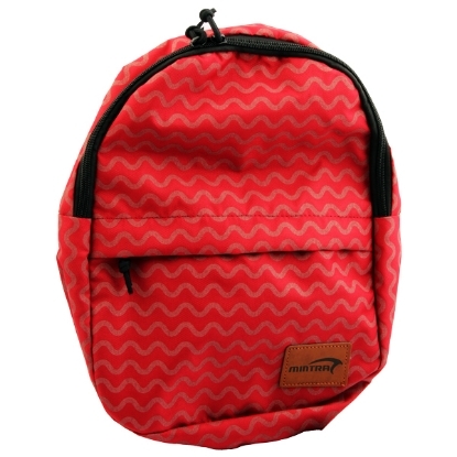 Picture of Red printed school bag with 2 zippers, 10 liters – Mintra 08124.