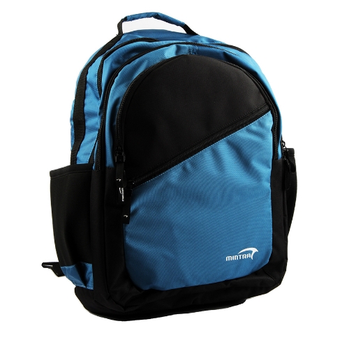 Image de Sac à dos noir et bleu 4 zips 42 * 12 * 30 cm 130 g – Mintra 08800.