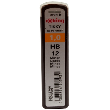 Show details for Mechanical Pencil Leads, 12 leads, 1 mm HB - Rotring Picture of Mechanical Pencil Leads, 12 leads, 1 mm HB - Rotring