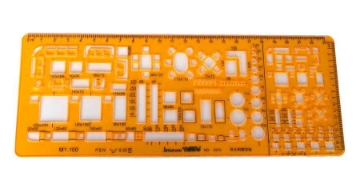 Zeige Details für Möbelvorlage 1:100, 1:200 Honig - 4373 Bild von Möbelvorlage 1:100, 1:200 Honig - 4373