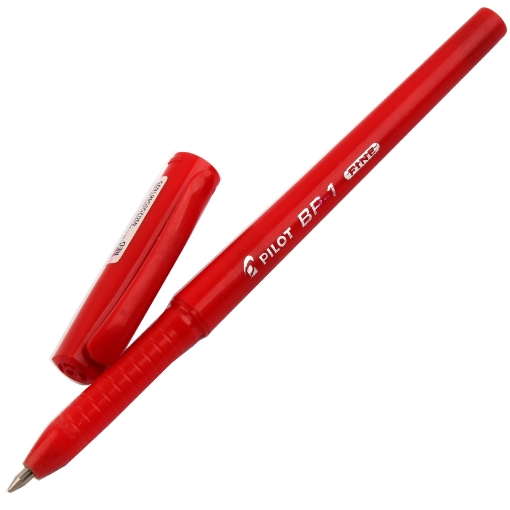 Picture of Red Ballpoint Pen with Opaque Cap- Pilot BP-1