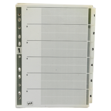 Show details for Numbered Dividers 1:6 - Serve Picture of Numbered Dividers 1:6 - Serve