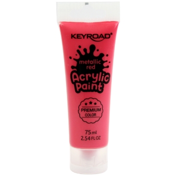 Zeige Details für Acrylfarbe Metallic Rot 75 ml Keyroad KR972208 Bild von Acrylfarbe Metallic Rot 75 ml Keyroad KR972208