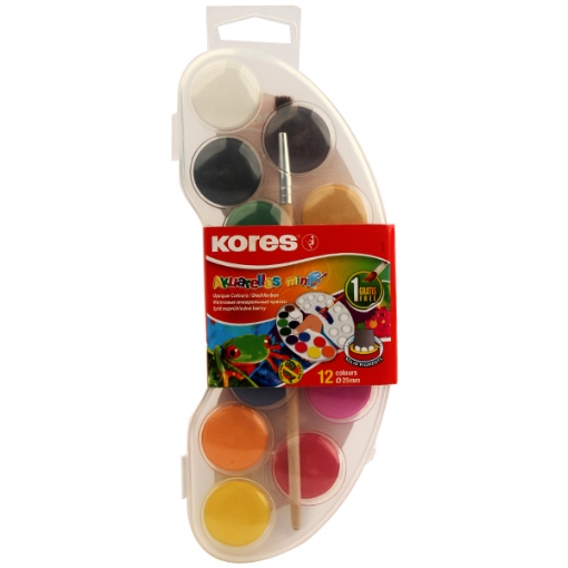 Imagen de Juego de piedras Accurless mini, con brocha, 12 colores Kores No. 30101
