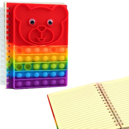 Picture of POP IT Bear Face Notebook 16 x 8 cm - A5 1